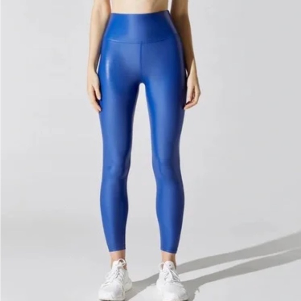 Carbon38 Takara Shine High Rise Leggings-Strong Blue Gloss Size S